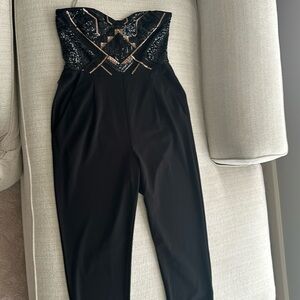 EXPRESS Sequin Top Jumpsuit